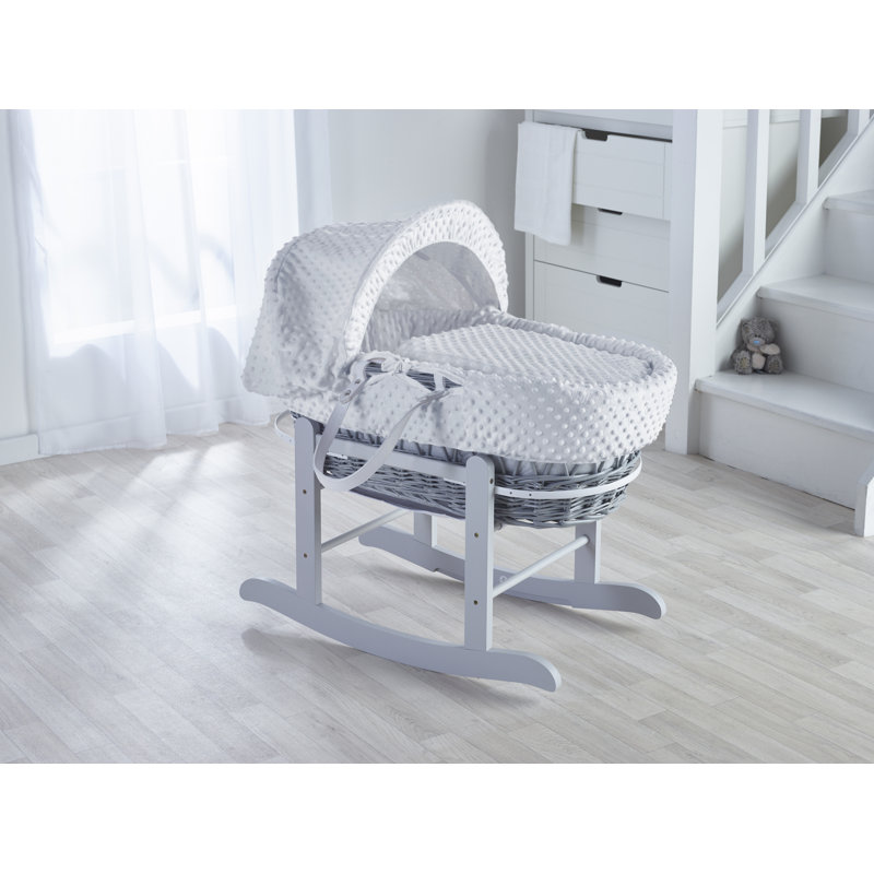 Moses Basket with Bedding with Mattress, Dove Gray