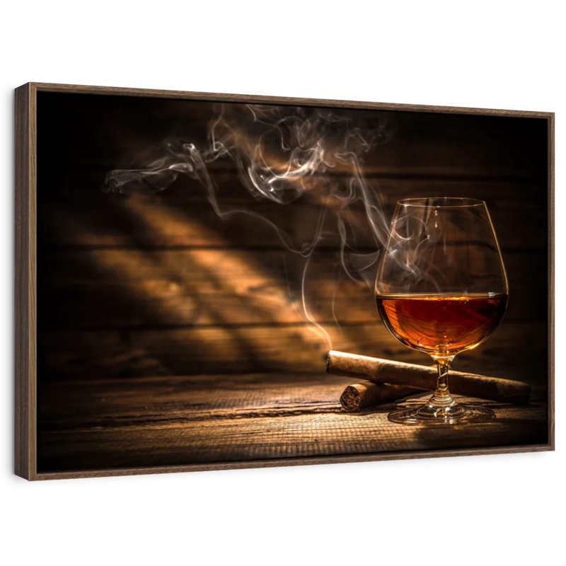 Yarlin, cigare rustique et whisky, H 13 po x l 19 po