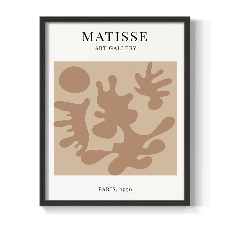Matisse LXV III, reproduction encadrée - bois massif, Noir, H 14 po x l 11 po