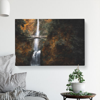 Multnomah Falls Waterfall Vol.3 - Wrapped Canvas