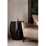 Azevedo Solid Wood Drum End Table