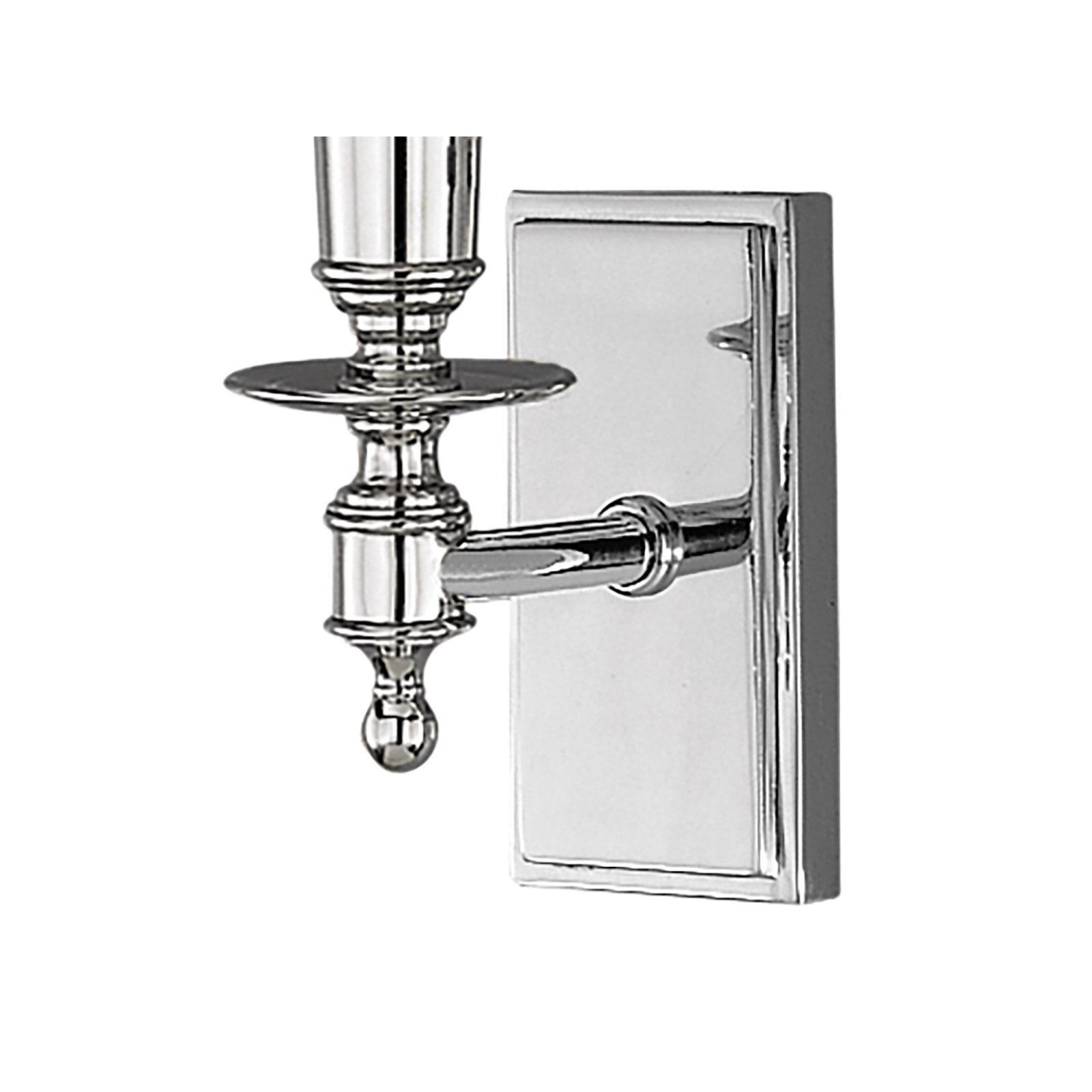 Lennon Single Light Dimmable Candle Wall Light, Polished Nickel