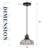 8.66"W Industrial Adjustable Downrod Black Cage Pendant Light with Clear Glass Shade,for Kitchen Island, Dining Room,Modern Farmhouse Lighting