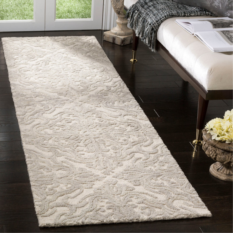 Ferrera Hand-Tufted Wool Ivory Area Rug, Runner 2'3" x 6'