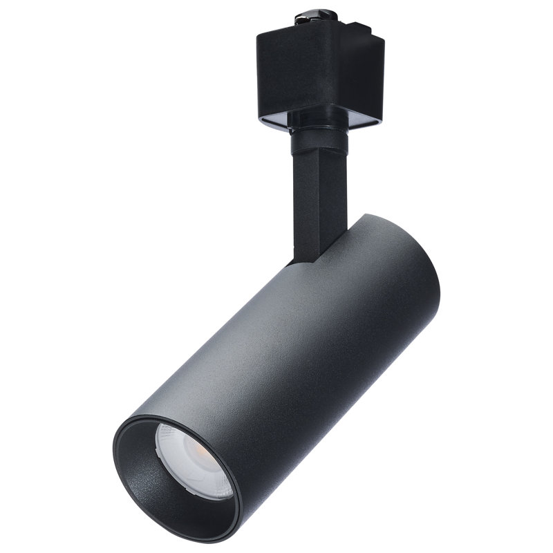 Tête de rail à DEL de 10 watts avec faisceau de 48 degrés et 5 degrés au choix, Noir mat