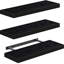 3 tablettes flottantes noires