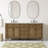 Rivers 72'' Double Bathroom Vanity with Marble Top-418748151