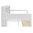 Wooden Full Size Daybed with Storage Shelves, Two Drawers & Study Desk – Multi-Functional Antique White Platform Bed-120643274