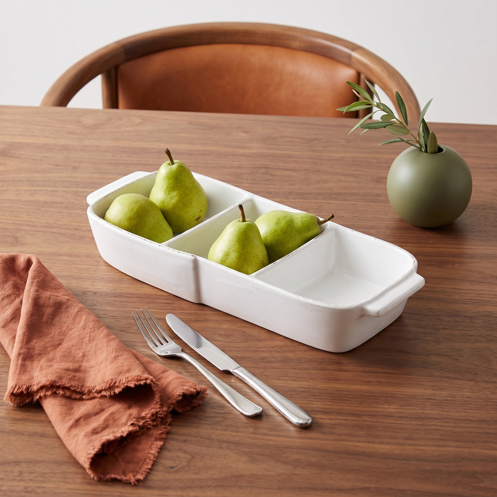 Lastra Holiday Rectangle Divided Serving Dish