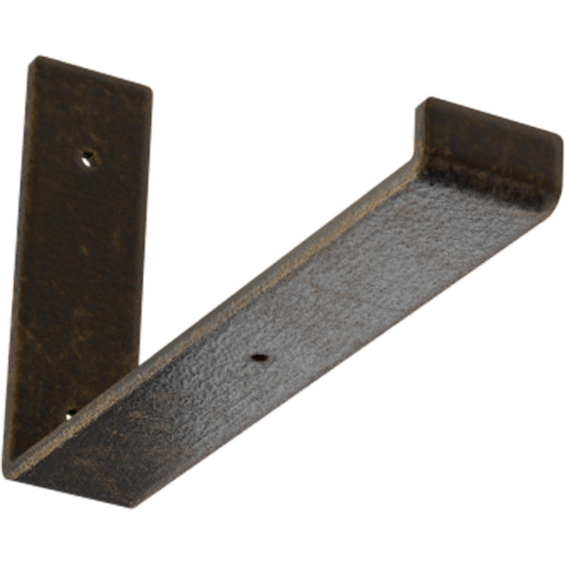 Support de tablette en acier, H 7 po x l 2 po x P 12 po, Antiqued Brass