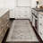 Nel Paz Border Beige Gray Ivory Machine Washable Area Rugs-1803423696