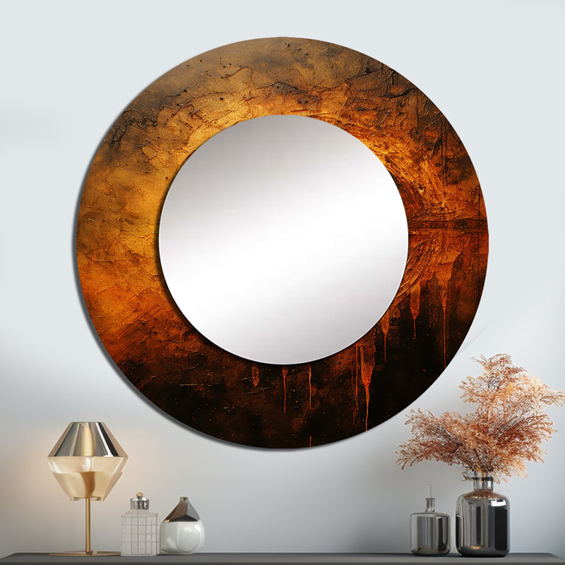 Blackhole Solar System - Our Solar System Round Mirror Wall Decor_MTMIR117596, 23" x 23", Round