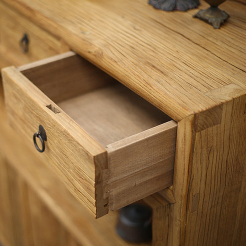 Armoire console en bois d'orme massif