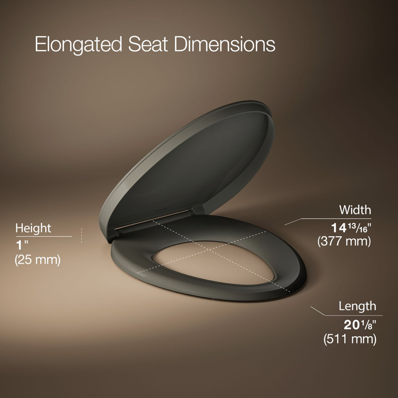 Impro Toilet Seat, Thunder Gray, Elongated