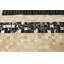 Tapis oriental beige moderne en cuir et en similicuir 5X8-1023551608