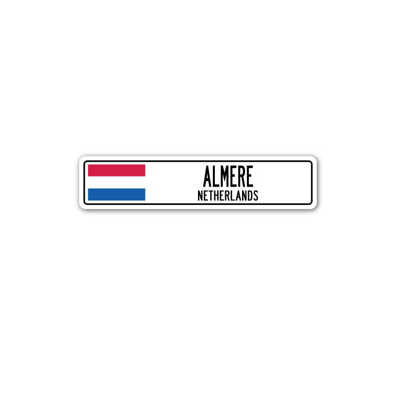 Plaque de rue en aluminium Bchester Almere, H 6 po x l 24 po x P 1 po