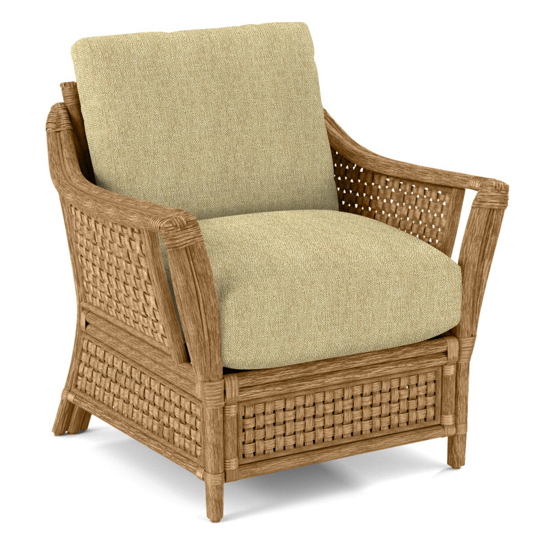 Boca Armchair, Blue Buffalo Check; 0120-61, Java