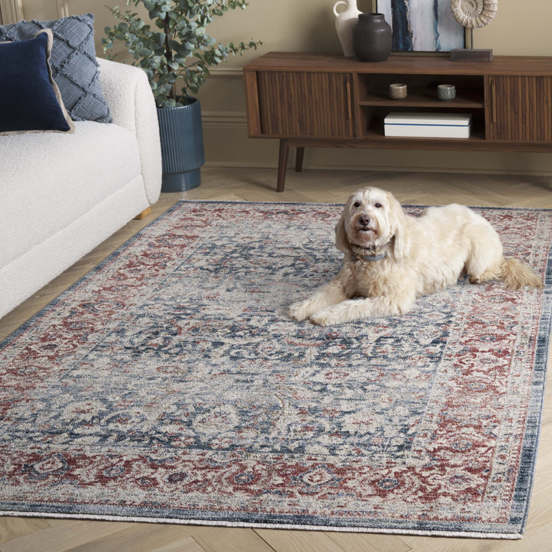 Tapis oriental à patine antique Moushumi, Rectangle 5 pi 3 po x 7 pi 7 po