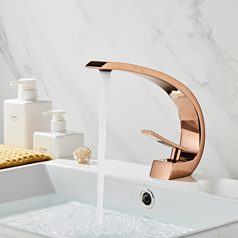 Single Hole Faucet Single-handle Bathroom Faucet, Brushed Nickel