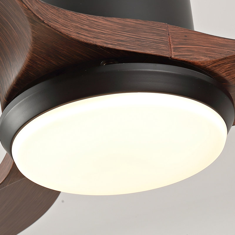 Modern Ceiling Fan With Light 3 ABS  Blades Remote Control Reversible DC Motor With Dimmable LED, 42.03" Wide
