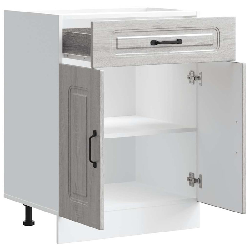 Kitchen Base Cabinet Kalmar Engineered Wood, Grey Sonoma