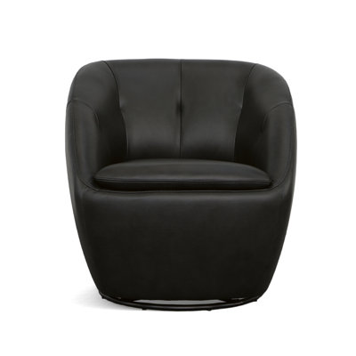 Mechtildis Upholstered Swivel Barrel Chair