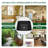 16.4" L Square Tempered Glass Bathroom Sink Vessel Sink with Pop Up Drain and Faucet