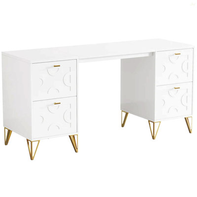 Bureau de bureau élégant, bureau d'ordinateur en bois, bureau de direction pratique