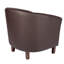 Faux Leather Barrel Chair-1741856473