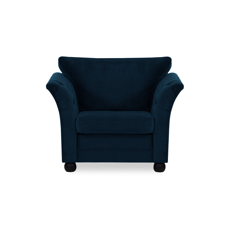 Battle Creek Upholstered Armchair, Kronos Midnight Blue