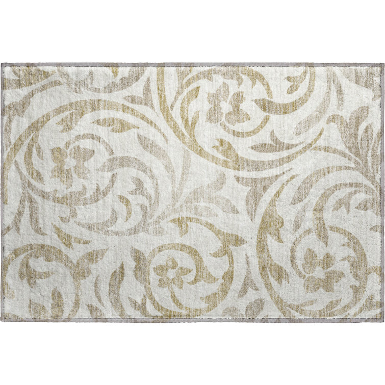Premium Machine Washable Prisco Ivory Rug