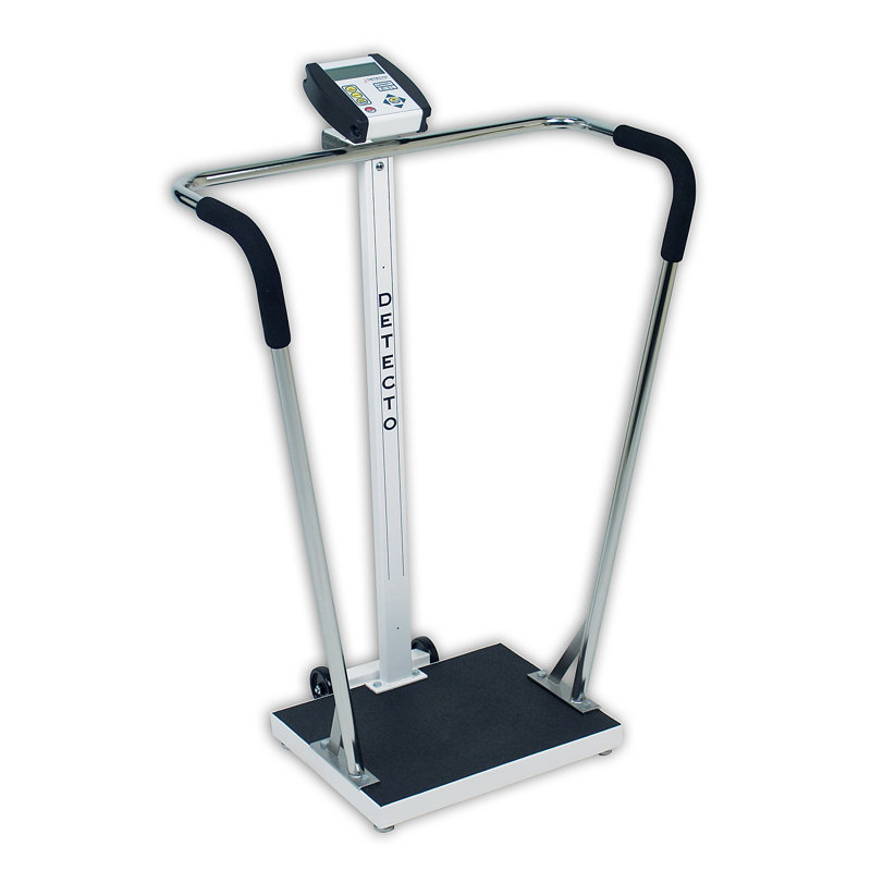 Detecto Digital Physician Scale, 600 lb x 0.2 lb Platform 18"x14"x1.75"