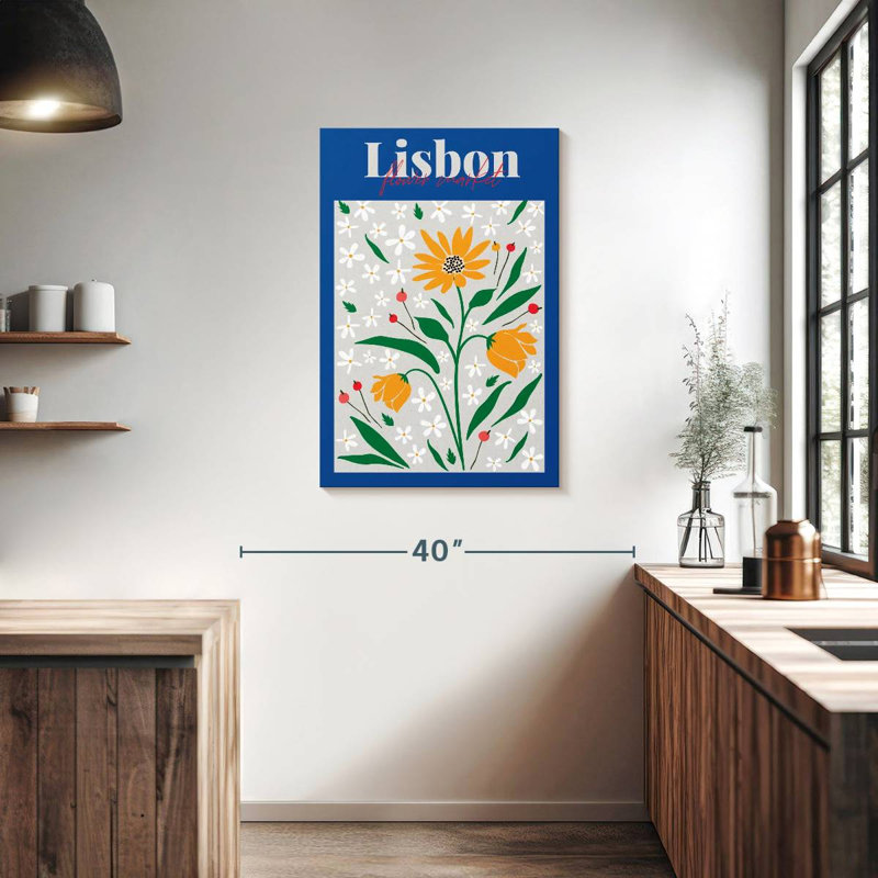 Affiche du marché aux fleurs Harnek Lisbon, H 36 po x l 24 po