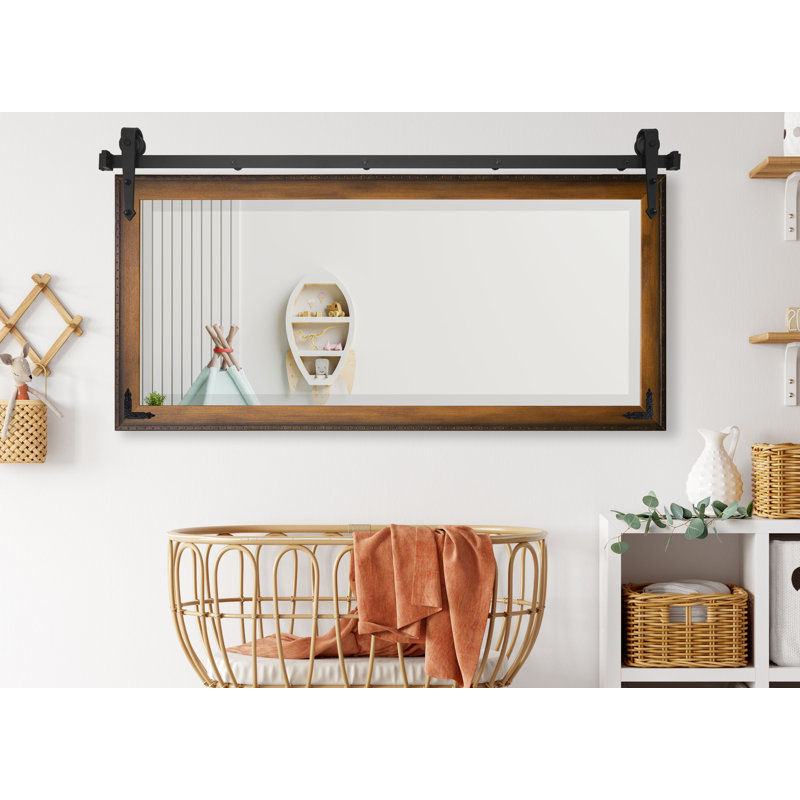 Miroir pleine grandeur N Peace, H 32 po x l 66 po, Noyer