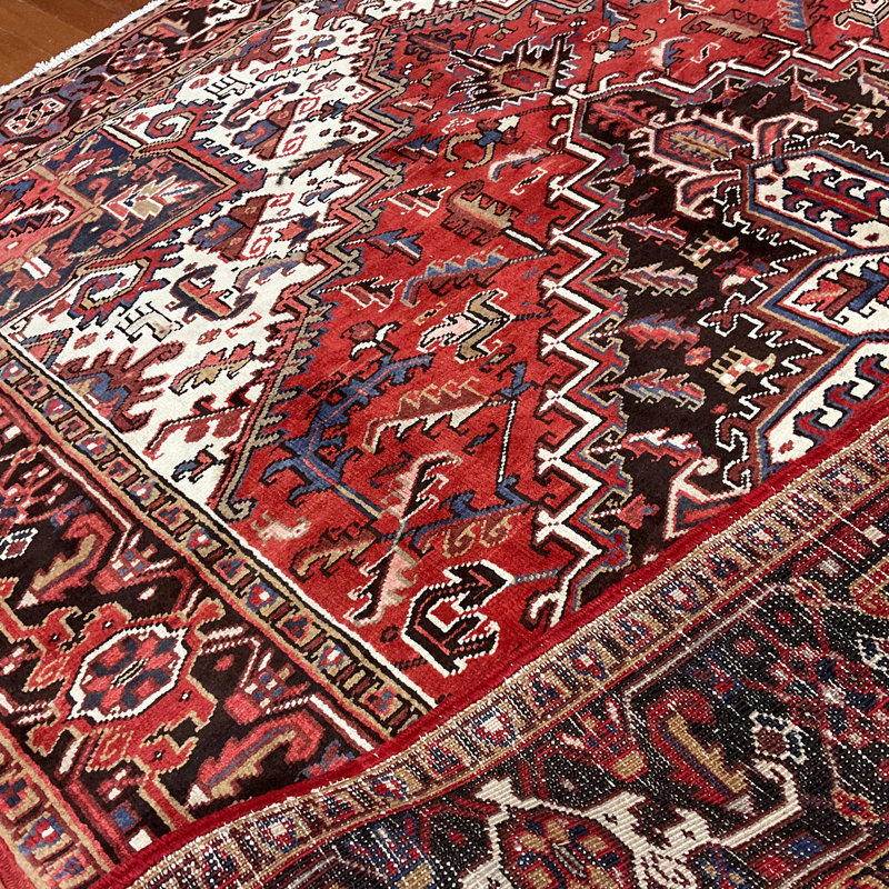 Tapis rectangulaire en laine 7 pi 2 po x 9 pi 7 po One-of-a-Kind