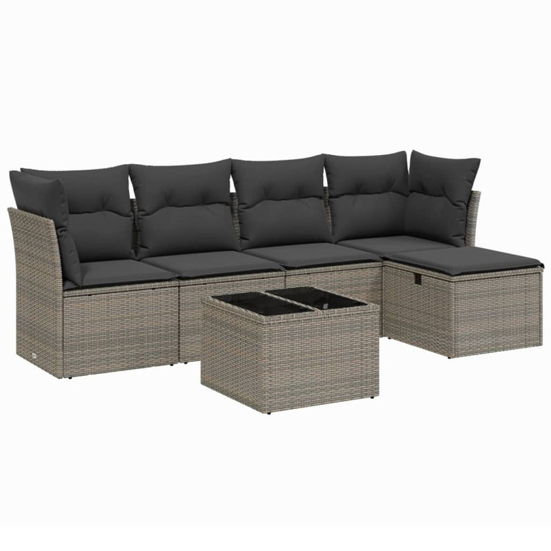 Grand canapé modulaire en rotin PE Vidaxl