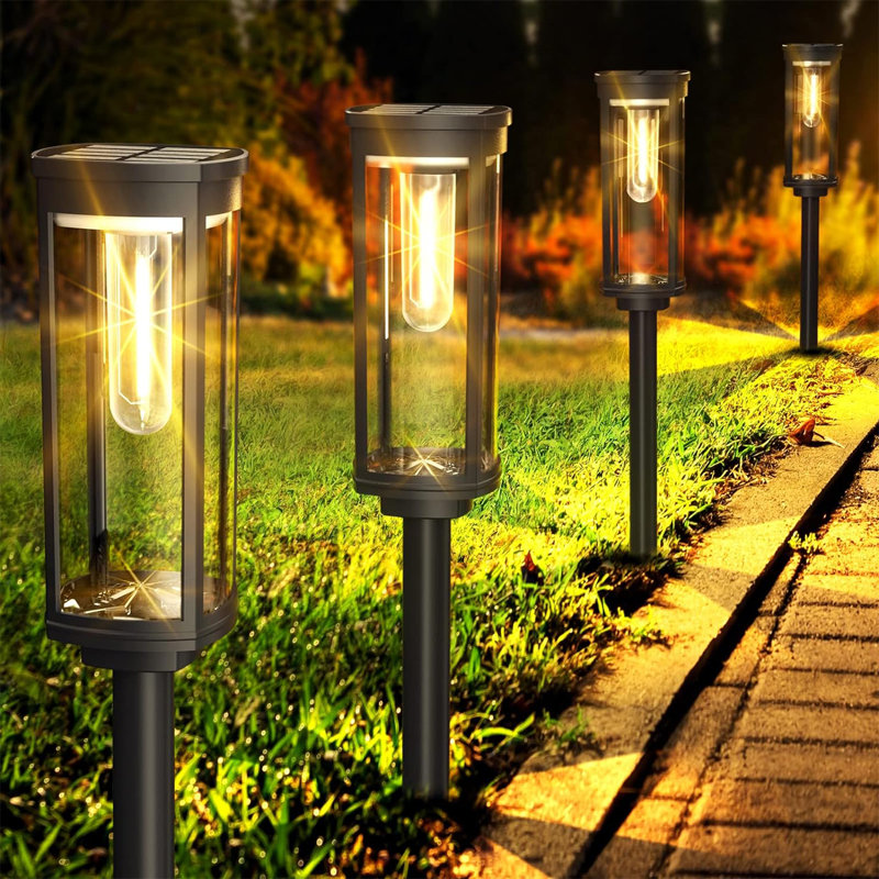 Matte Black Solar Powered Integrated LED Metal Pathway Light
