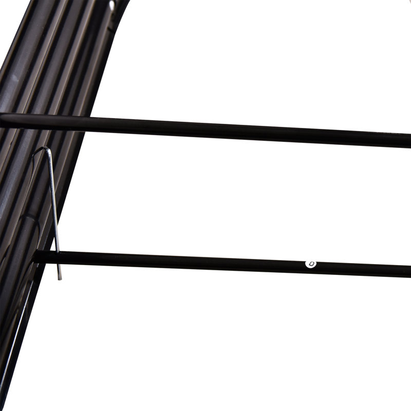 Lit de jardin surélevé en zinc, Noir, H 11,42 po x l 70,87 po x P 35,43 po