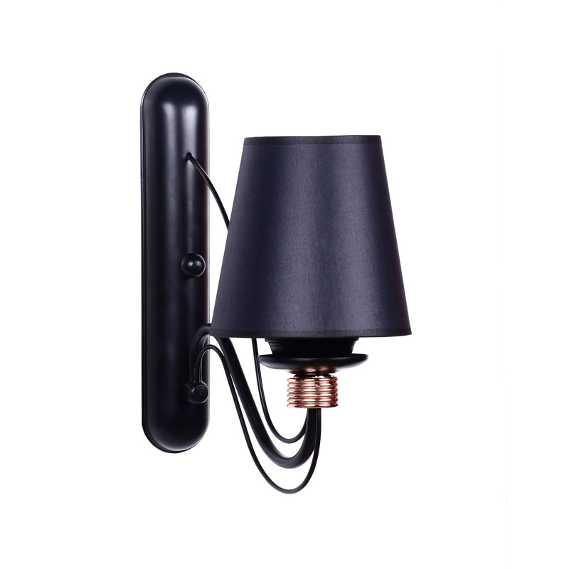 Robbin LED Wall Light, Black, Black