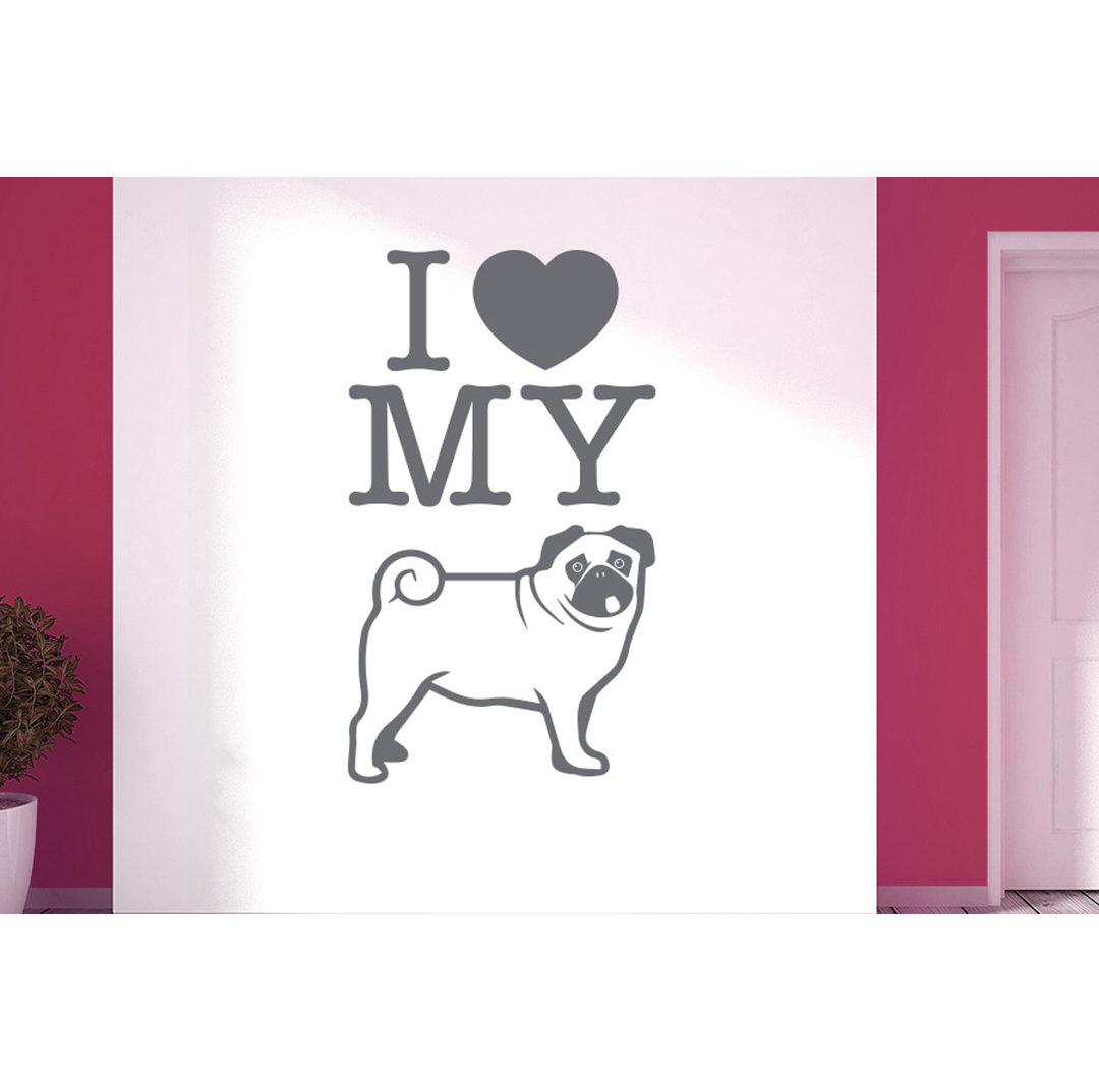 I Love My Dog Wall Sticker