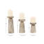 Ensemble de bougeoirs en bois de manguier en forme de cloche minimaliste fabriqués à la main pour bougie pilier-509105684