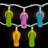 10-Count Summer Flip Flop Novelty String Christmas Light Set 7.25ft White Wire