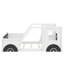 Un lit plateforme d'inspiration automobile classique de taille simple, avec des designs de roues-1315917634