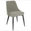 Chaise de salle à manger capitonnée gris clair (ensemble de 2)
