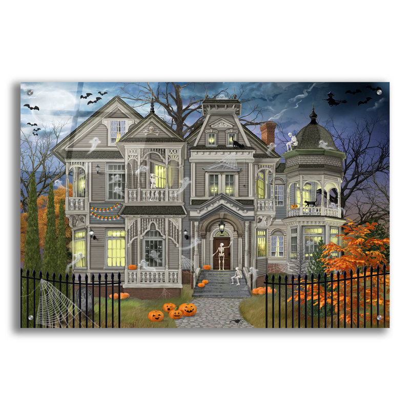 "Halloween House" par Bigelow Illustration, H 24 po x l 36 po x P 0,2 po