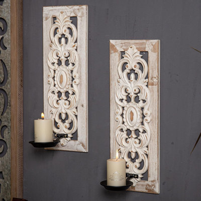 Hollow Carved Candle Wall Lamp