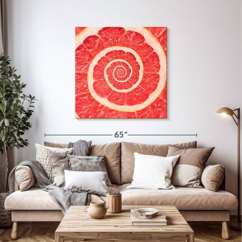 Spirale de pamplemousse fraîche Yarlin, H 39 po x l 39 po