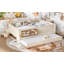 Lit en bois de pin pour enfants moderne Vireo avec tablettes intégrées, rangement pour escalier, rails de sécurité et lit gigogne-126227810