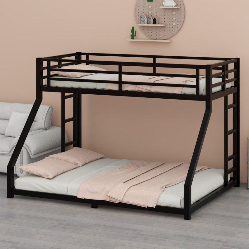 Metal Bunk Bed For Teens And Adults, Twin XL over Queen