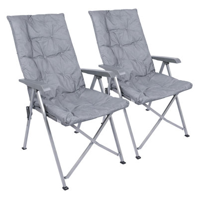 Harbour Housewares - Padded Reclining Folding Chairs